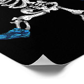 スケルトンハロウィーンヴィンテージ遊ズ ポスター (角)