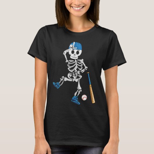スケルトンハロウィーンヴィンテージ遊ズ Tシャツ (正面)
