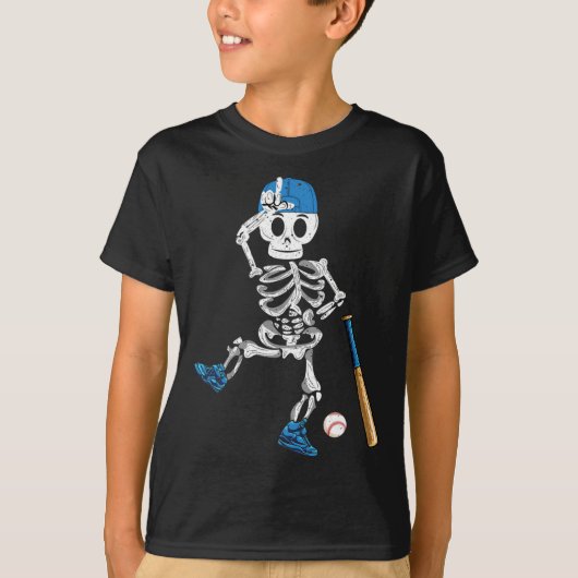 スケルトンハロウィーンヴィンテージ遊ズ Tシャツ (正面)