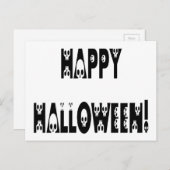 スケルトンハロウィーン文字 ポストカード (正面/裏面)