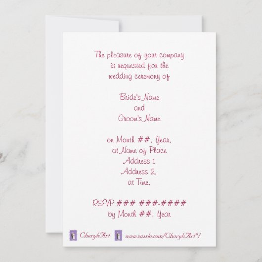 スケルトンハロウィーン結婚式招待状カスタム、 招待状 (裏面)