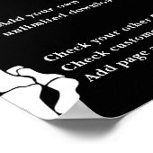 スケルトンハロウィーン誕生日パーティーテーブルサイン ポスター (角)