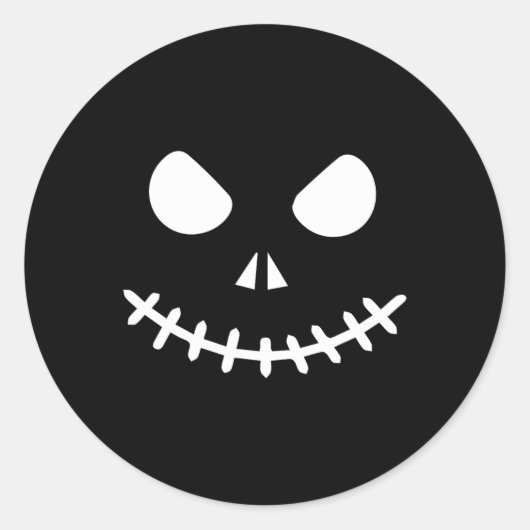 スケルトンハロウィーン ラウンドシール (正面)