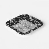 スケルトンハローウィンパーティブラック ペーパープレート (傾斜あり)