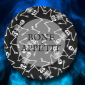 スケルトンハローウィンパーティブラック ペーパープレート