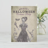 スケルトンハローウィンパーティ招待状 招待状 (スタンド正面)