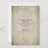 スケルトンハローウィンパーティ招待状 招待状 (裏面)