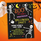 スケルトンハローウィンパーティ招待状 招待状
