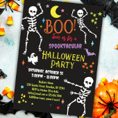 スケルトンハローウィンパーティ招待状 招待状