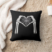 スケルトンハンズコブハート(白)クラシック クッション (ブランケット)