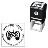 スケルトンハンズピンクウィークウェア#2名差出人住所 セルフインキングスタンプ (インサイチュ)