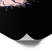 スケルトンハンドとハートクラシック ポスター (角)