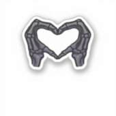 スケルトンハンドによるハートの形成 シール (正面)