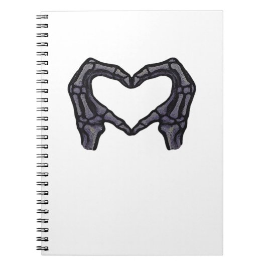 スケルトンハンドによるハートの形成 ノートブック (正面)