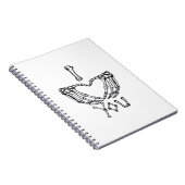 スケルトンハンドによるハート ノートブック (右側)