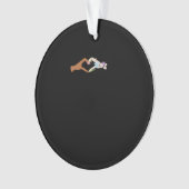 スケルトンハンドのハート表示の基本 オーナメント (正面)