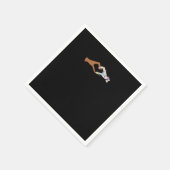 スケルトンハンドのハート表示の基本 スタンダードカクテルナプキン (角)