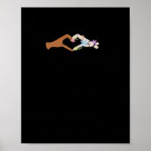 スケルトンハンドのハート表示の基本 ポスター (正面)