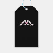 スケルトンハンドのハート おもしろい ギフトタグ (正面)