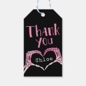 スケルトンハンドの誕生日感謝プレゼントタグ 女の子 ギフトタグ (正面)