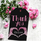 スケルトンハンドの誕生日感謝プレゼントタグ 女の子 ギフトタグ