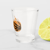 スケルトンハンドオンパンプキンブーティ面白いハロウィーン ショットグラス (右)