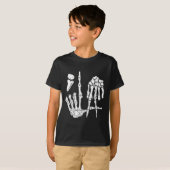 スケルトンハンドカンマLa句読点Kamala Harris Tシャツ (正面フル)