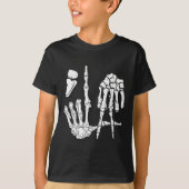 スケルトンハンドカンマLa句読点Kamala Harris Tシャツ (正面)