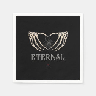 スケルトンハンドクラシックハート スタンダードカクテルナプキン