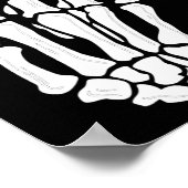 スケルトンハンドジェスチャー – Rock Skeleton Hand - Hao ポスター (角)