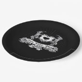 スケルトンハンドデザインクラシック ペーパープレート (アングル)