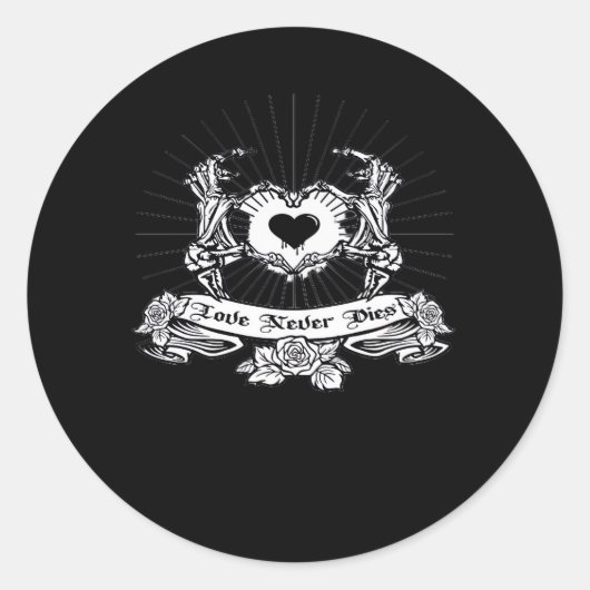 スケルトンハンドデザインクラシック ラウンドシール (正面)