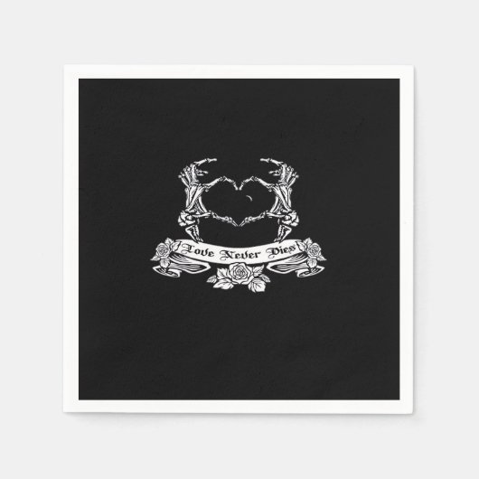 スケルトンハンドデザイン スタンダードカクテルナプキン (正面)