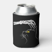 スケルトンハンドハロウィン付き黒猫不気味 缶クーラー (缶正面)