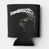 スケルトンハンドハロウィン付き黒猫不気味 缶クーラー (裏面)