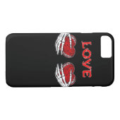 スケルトンハンドハートおもしろいデザイン Case-Mate iPhoneケース (裏面(横))