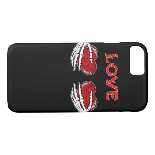スケルトンハンドハートおもしろいデザイン Case-Mate iPhoneケース (裏面(横))