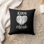 スケルトンハンドハートゴシッククラシック体 クッション (ブランケット)