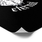 スケルトンハンドハートゴシッククラシック体 ポスター (角)