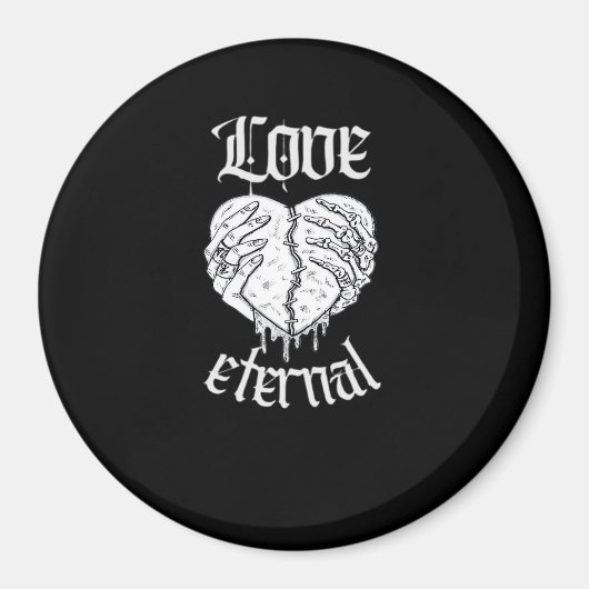 スケルトンハンドハートゴシッククラシック体 マグネット (正面)