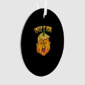 スケルトンハンドハートサインレトロハロウィーンの衣装 オーナメント (正面)