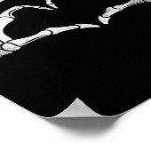 スケルトンハンドハートサインヴィンテージハロウィーンの衣装 ポスター (角)