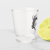 スケルトンハンドハートシェイプカスタムウェディング ショットグラス (左)