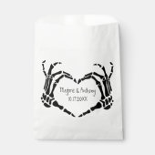 スケルトンハンドハートシェイプカスタムウェディング フェイバーバッグ (正面)