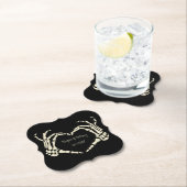 スケルトンハンドハートシェイプカスタムウェディング ペーパーコースター (インサイチュ)