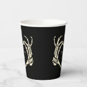 スケルトンハンドハートシェイプカスタムウェディング 紙コップ (左)