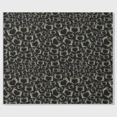 スケルトンハンドハートシェイプゴシック パターン(の模様が)ある ラッピングペーパー (フラット)