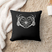 スケルトンハンドハートスパイダーウェブハロウィーンコブパー クッション (ブランケット)