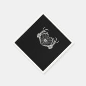 スケルトンハンドハートスパイダーウェブハロウィーンコブパー スタンダードカクテルナプキン (角)