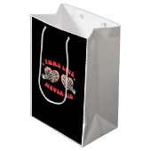 スケルトンハンドハートデザインクラシック ミディアムペーパーバッグ (正面アングル)